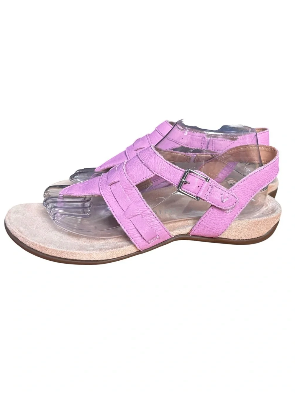 Vionic Lupe Orthotic Leather Sandals – Lavender Purple | Women’s Size 9
